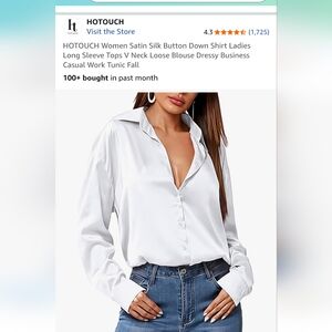 NWOT Elegant White Women's Blouse